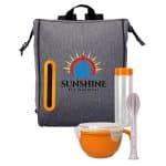 Custom Oval Cooler Noodle Lunch Set with Company Logo - Personalized Bulk Corporate Gift - 8