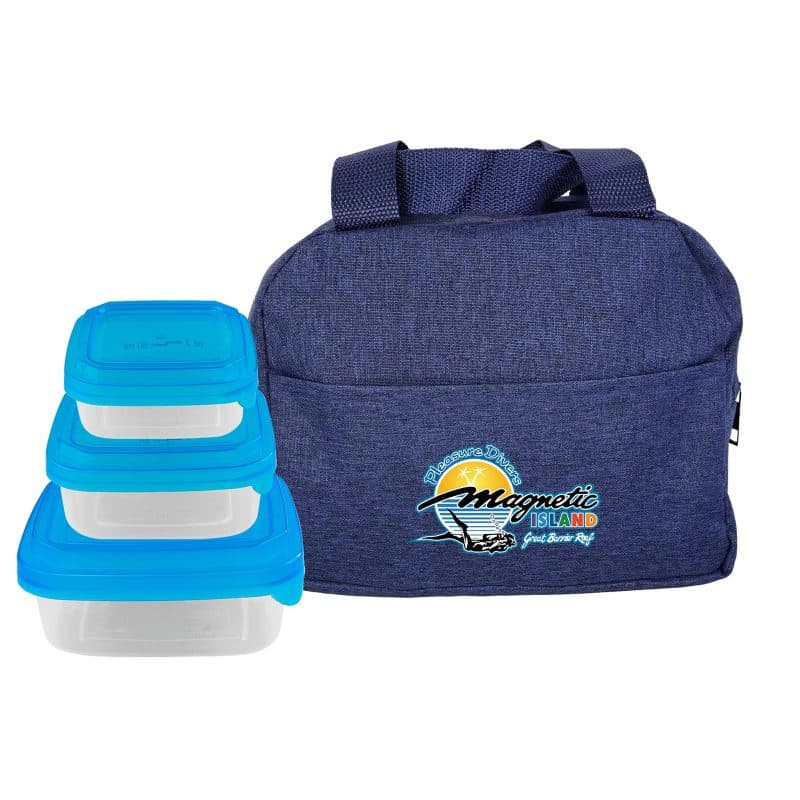 Custom Portion Control Heathered Cooler with Company Logo - Personalized Bulk Corporate Gift - 3