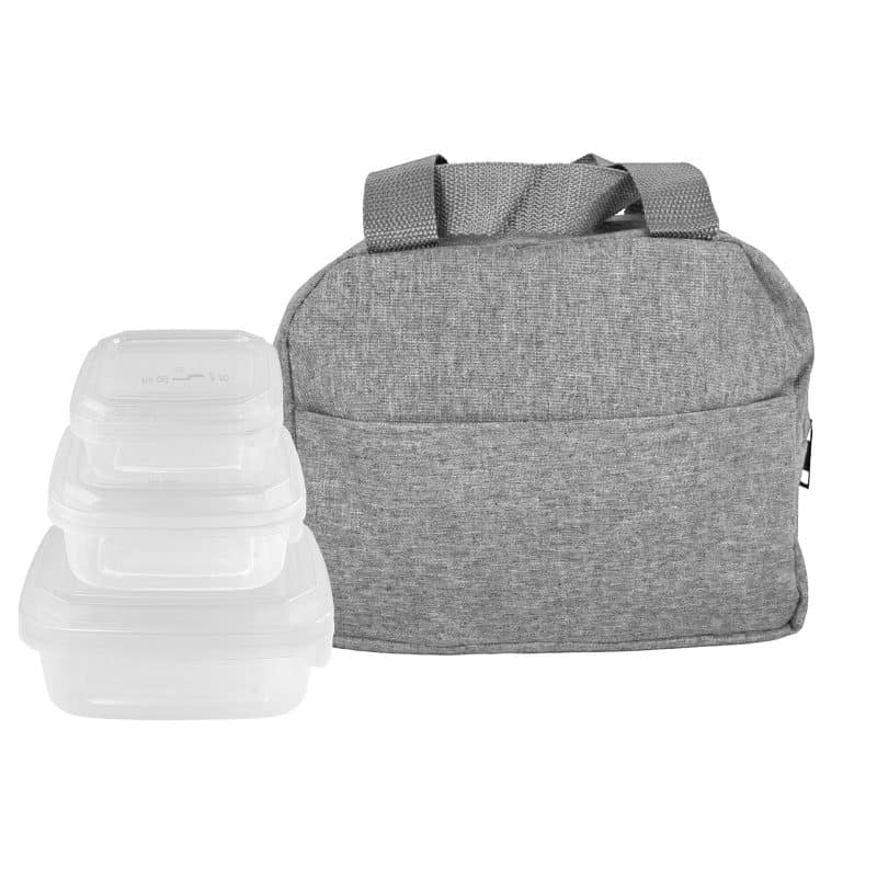 Custom Portion Control Heathered Cooler with Company Logo - Personalized Bulk Corporate Gift - 4