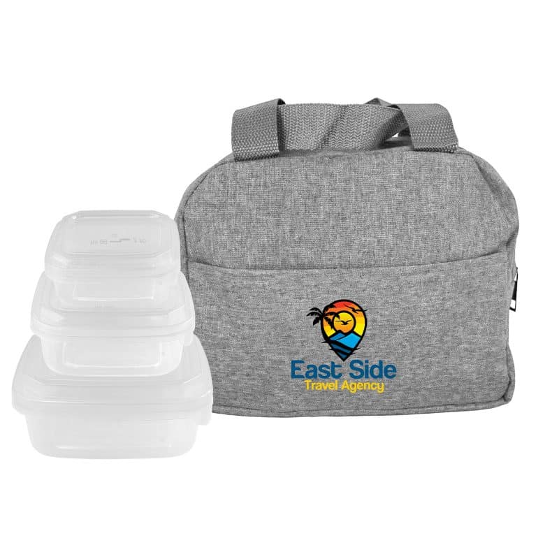 Custom Portion Control Heathered Cooler with Company Logo - Personalized Bulk Corporate Gift - 5