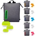 Custom Portion Control Oval Lunch Cooler with Company Logo - Personalized Bulk Corporate Gift - 1