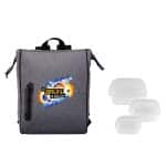 Custom Portion Control Oval Lunch Cooler with Company Logo - Personalized Bulk Corporate Gift - 2