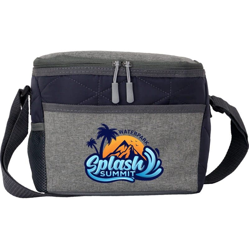 Custom Quilted Lunch Cooler with Company Logo - Personalized Bulk Corporate Gift - 2