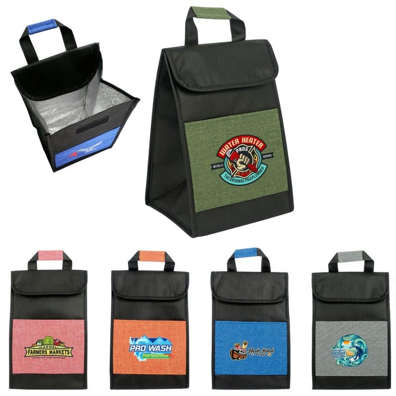 Custom Ridge Cooler Lunch Tote with Company Logo - Personalized Bulk Corporate Gift