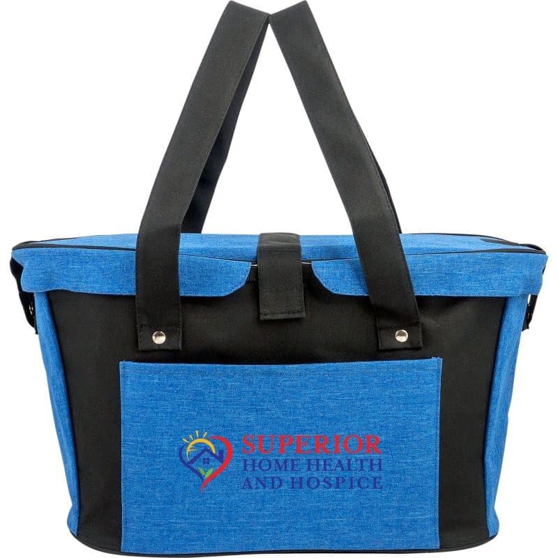 Custom Ridge Cooler Picnic Bag with Company Logo - Personalized Bulk Corporate Gift - 3