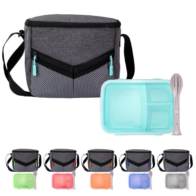 Custom To Go Victory Lunch Cooler Set with Company Logo - Personalized Bulk Corporate Gift - 1
