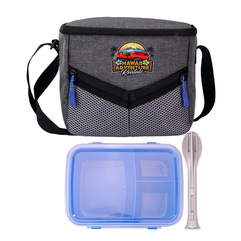 Custom To Go Victory Lunch Cooler Set with Company Logo - Personalized Bulk Corporate Gift - 2