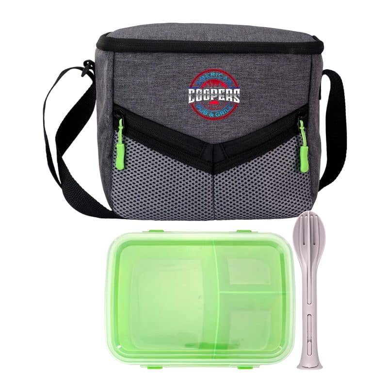 Custom To Go Victory Lunch Cooler Set with Company Logo - Personalized Bulk Corporate Gift - 4