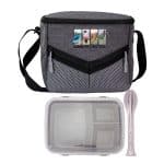 Custom To Go Victory Lunch Cooler Set with Company Logo - Personalized Bulk Corporate Gift - 6
