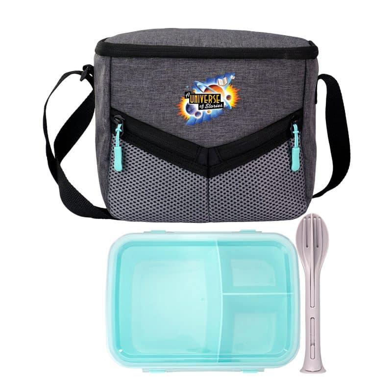 Custom To Go Victory Lunch Cooler Set with Company Logo - Personalized Bulk Corporate Gift - 8