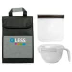 Custom Trendy Noodle & Sandwich Cooler Set with Company Logo - Personalized Bulk Corporate Gift - 4