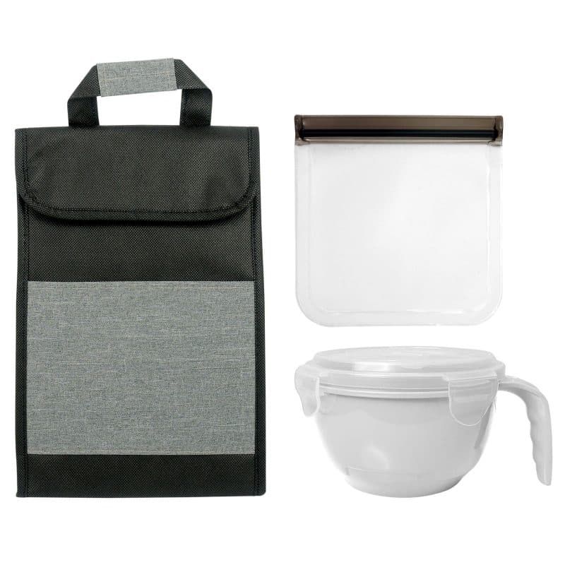 Custom Trendy Noodle & Sandwich Cooler Set with Company Logo - Personalized Bulk Corporate Gift - 5