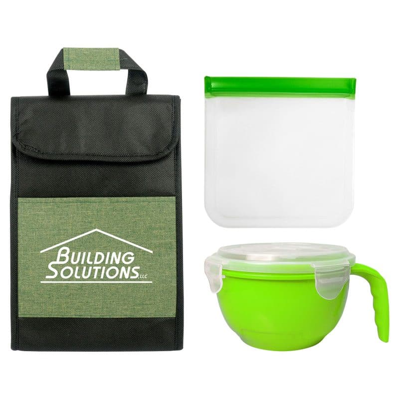 Custom Trendy Noodle & Sandwich Cooler Set with Company Logo - Personalized Bulk Corporate Gift - 6