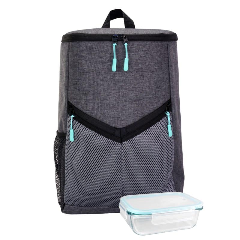 Custom Victory Cooler Backpack Lunch Set with Company Logo - Personalized Bulk Corporate Gift - 1