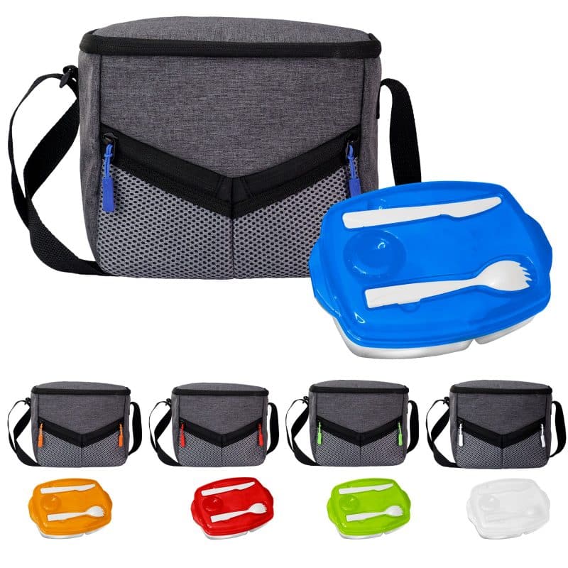 Custom Victory Locking Lid Lunch Cooler Set with Company Logo - Personalized Bulk Corporate Gift - 1