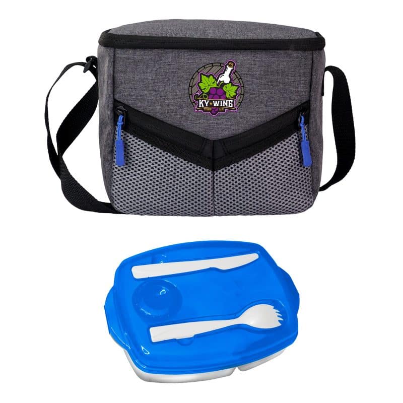 Custom Victory Locking Lid Lunch Cooler Set with Company Logo - Personalized Bulk Corporate Gift - 2