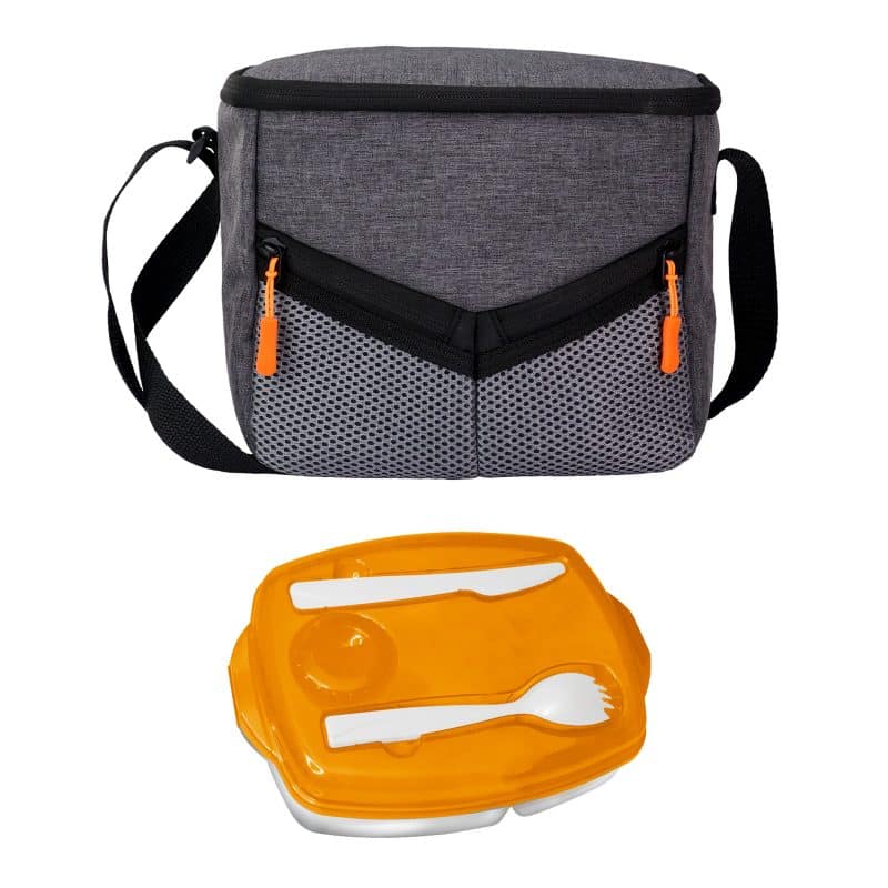 Custom Victory Locking Lid Lunch Cooler Set with Company Logo - Personalized Bulk Corporate Gift - 7