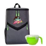 Custom Victory Noodle Backpack Cooler Set with Company Logo - Personalized Bulk Corporate Gift - 4
