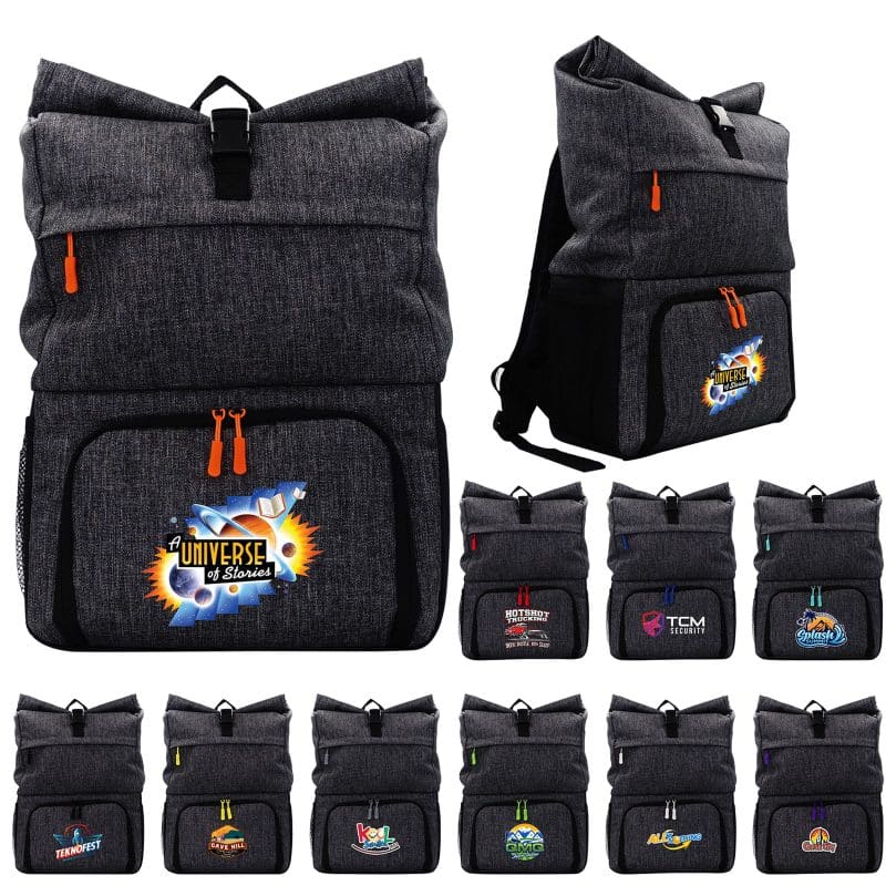 Custom X Line Backpack Cooler Combo with Company Logo - Personalized Bulk Corporate Gift