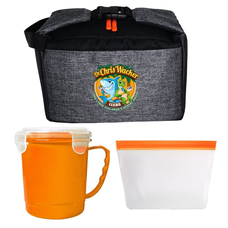 Custom X Line Soup & Sandwich Clip Cooler with Company Logo - Personalized Bulk Corporate Gift - 6