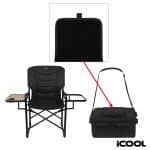 Custom iCOOL Twin Peaks Deluxe Camping Chair With 18-Can Cooler with Company Logo - Personalized Bulk Corporate Gift - 1