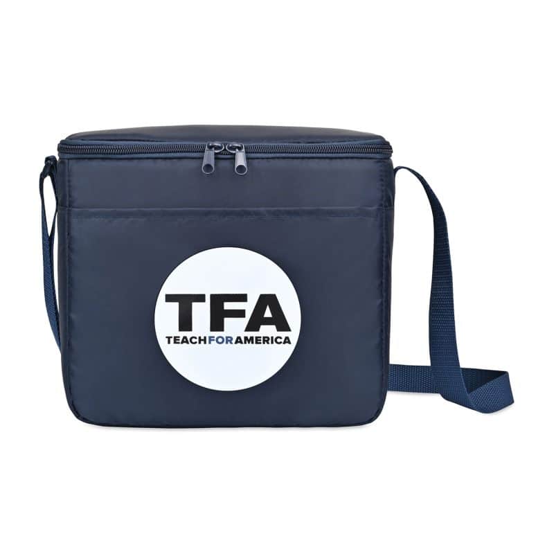Custom Arlo rPET 9 Can Box Cooler - Navy with Company Logo - Personalized Bulk Corporate Gift