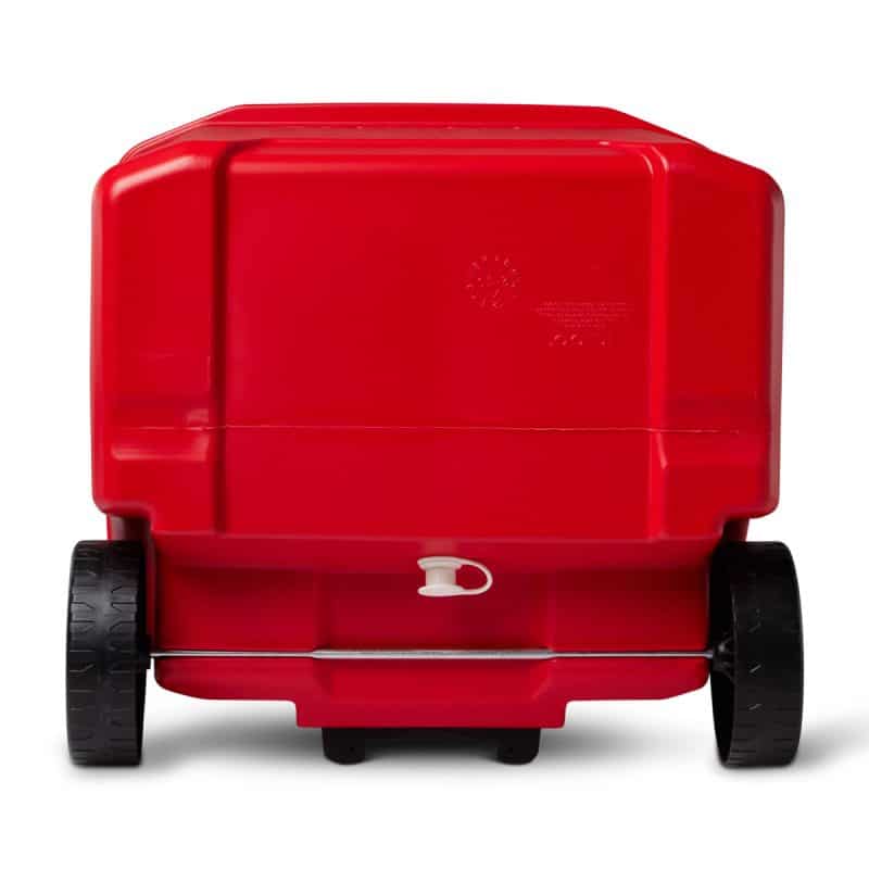 Custom Igloo® Profile II 60 Qt Roller Cooler - White-Red Star with Company Logo - Personalized Bulk Corporate Gift - 7