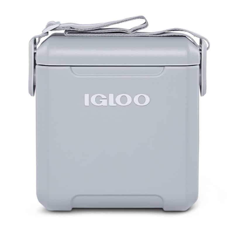 Custom Igloo® Tag Along Too Cooler - Light Grey with Company Logo - Personalized Bulk Corporate Gift - 1