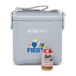 Custom Igloo® Tag Along Too Cooler - Light Grey with Company Logo - Personalized Bulk Corporate Gift - 8
