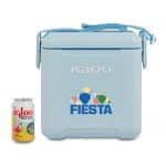 Custom Igloo® Tag Along Too Cooler - Powder Blue with Company Logo - Personalized Bulk Corporate Gift - 6