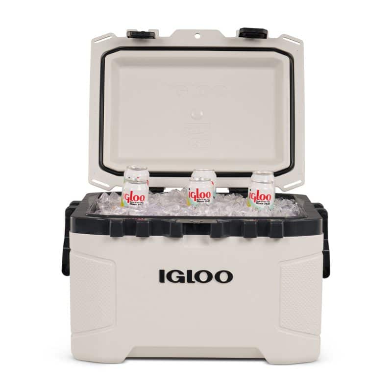 Custom Igloo® Trailmate 50 Qt Hard Side Cooler - Bone with Company Logo - Personalized Bulk Corporate Gift - 6