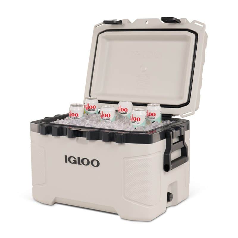 Custom Igloo® Trailmate 50 Qt Hard Side Cooler - Bone with Company Logo - Personalized Bulk Corporate Gift - 7
