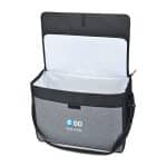 Custom KEEPCOOL® Oslo Messenger Cooler - Ash-Black with Company Logo - Personalized Bulk Corporate Gift - 7