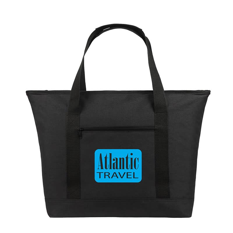 Custom Shoreline RPET 24-Can Cooler Tote Bag with Company Logo - Personalized Bulk Corporate Gift - 1