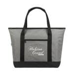 Custom Shoreline RPET 24-Can Cooler Tote Bag with Company Logo - Personalized Bulk Corporate Gift - 2