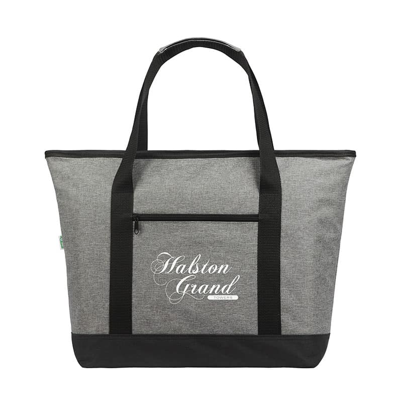 Custom Shoreline RPET 24-Can Cooler Tote Bag with Company Logo - Personalized Bulk Corporate Gift - 2