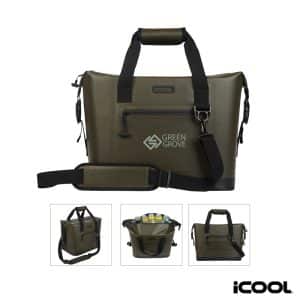 Custom iCOOL Castle Peak Waterproof Snap-Down 28-Can Cooler with Company Logo - Personalized Bulk Corporate Gift