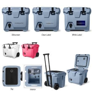 Custom 35 Qt. Brümate Brütank Rolling Cooler with Company Logo - Personalized Bulk Corporate Gift