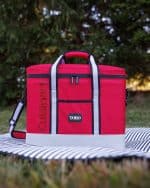 Custom Cuisinart Outdoors™ Square Cooler - Red with Company Logo - Personalized Bulk Corporate Gift - 4