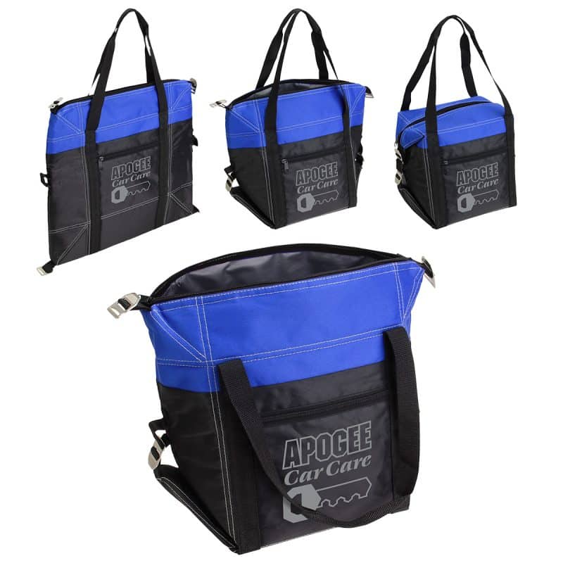 Custom Glacier Convertible Polyester Cooler Bag with Company Logo - Personalized Bulk Corporate Gift - 2