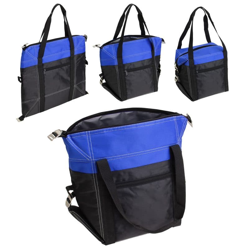Custom Glacier Convertible Polyester Cooler Bag with Company Logo - Personalized Bulk Corporate Gift - 3