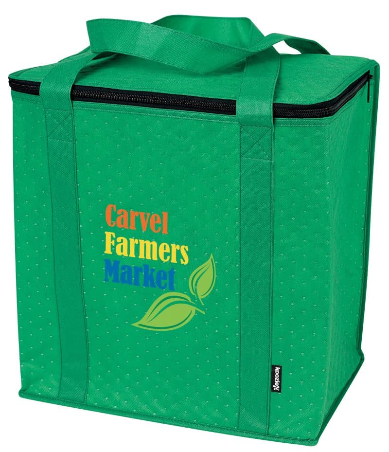 Custom Koozie® Zippered Insulated Grocery Tote with Company Logo - Personalized Bulk Corporate Gift - 2