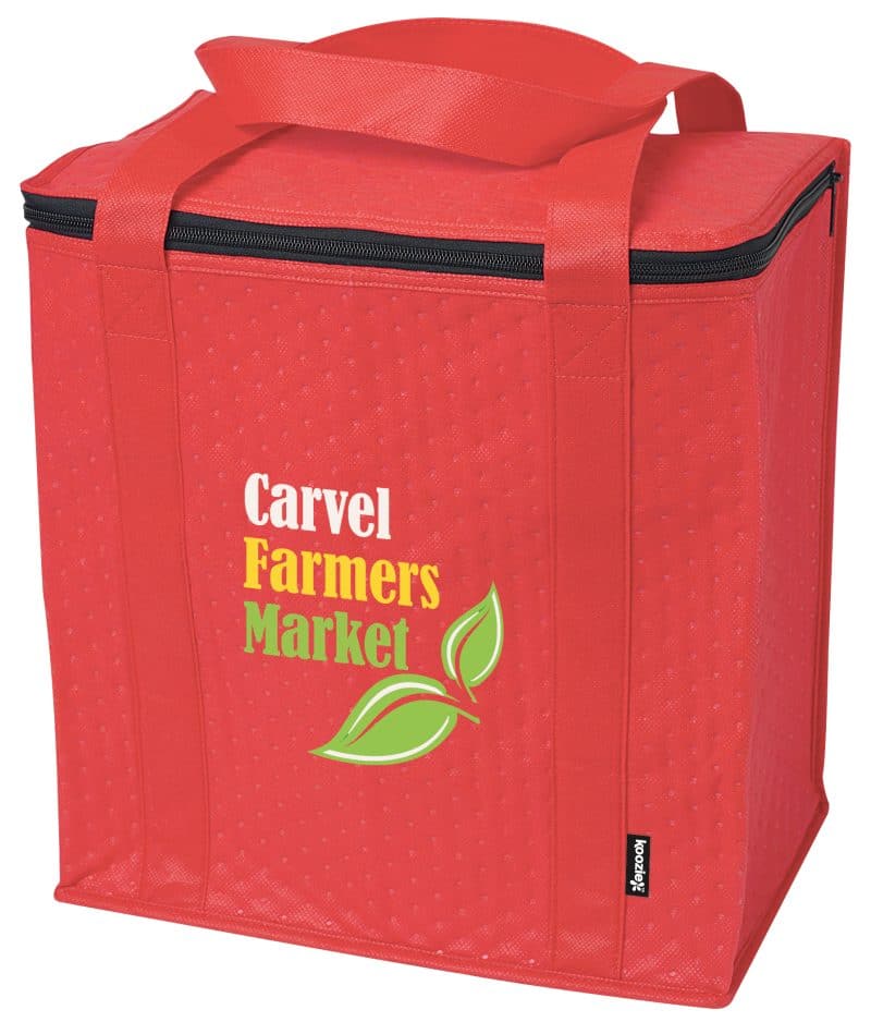 Custom Koozie® Zippered Insulated Grocery Tote with Company Logo - Personalized Bulk Corporate Gift - 3