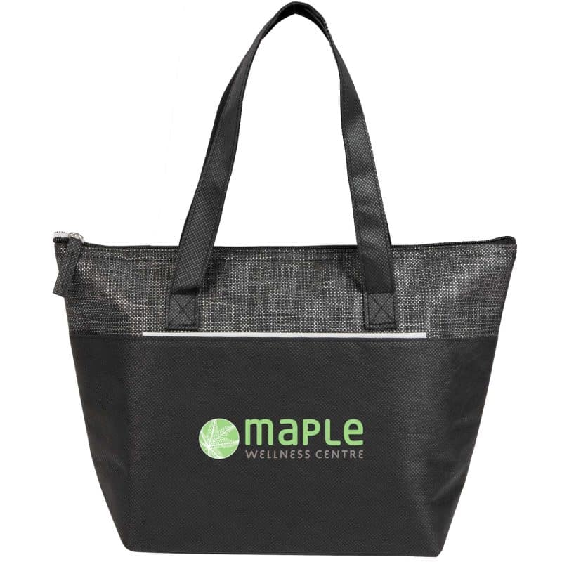 Custom Mist Recycled 9-Can Non-Woven Tote Cooler with Company Logo - Personalized Bulk Corporate Gift - 2