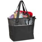 Custom Mist Recycled 9-Can Non-Woven Tote Cooler with Company Logo - Personalized Bulk Corporate Gift - 7