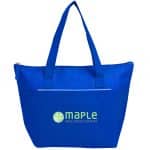 Custom Mist Recycled 9-Can Non-Woven Tote Cooler with Company Logo - Personalized Bulk Corporate Gift - 8