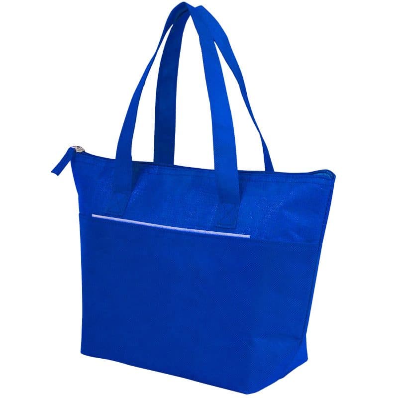 Custom Mist Recycled 9-Can Non-Woven Tote Cooler with Company Logo - Personalized Bulk Corporate Gift - 9