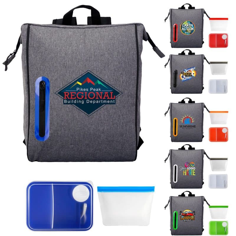 Custom On The Go Storage Oval Lunch Cooler with Company Logo - Personalized Bulk Corporate Gift