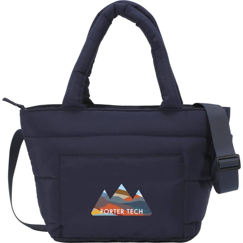 Custom Puffer Recycled 9 Can Tote Cooler with Company Logo - Personalized Bulk Corporate Gift - 2