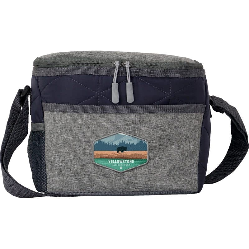 Custom Quilted Emblem Lunch Cooler with Company Logo - Personalized Bulk Corporate Gift - 2